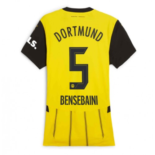 Dámy Fotbalový dres Borussia Dortmund Ramy Bensebaini #5 2024-25 Domácí Krátký Rukáv